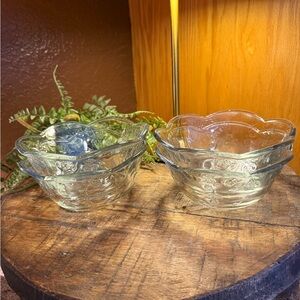 Set Of 4 Vintage Anchor Hocking Savannah Clear Cereal Bowl 6 "